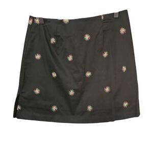 Bamboo Traders July 4th fireworks Mini Skirt Black Size 8 NWT